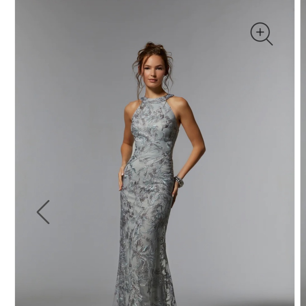 MGNY Madeline Gardner halter high neck gown NWT